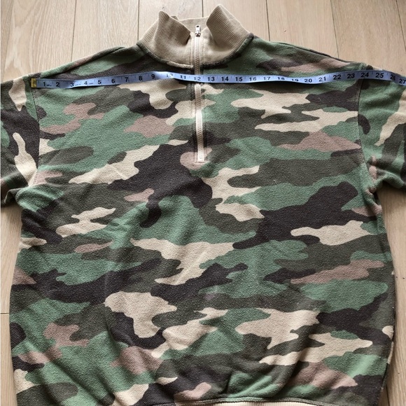 Aerie Camo Oversized 1/4 Zip Sweatshirt Size S - Picture 7 of 11